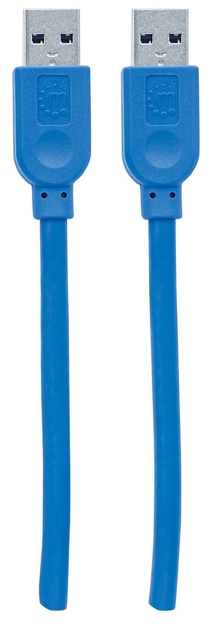 Cable USB MANHATTAN V3.2 A-A  1.8M Azul 5 Gbps