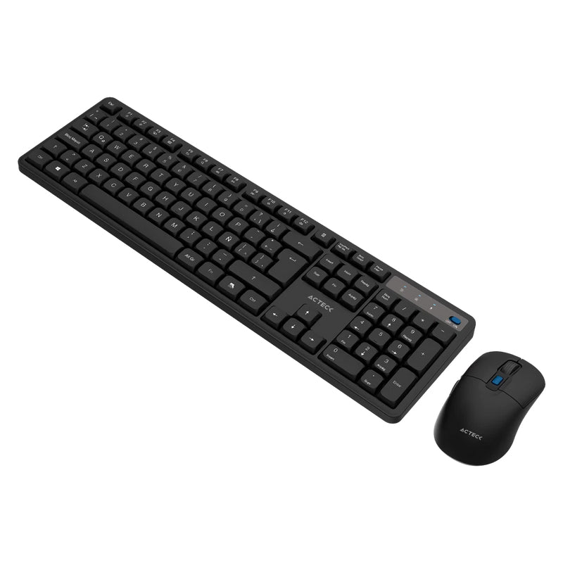Acteck Creator Silent Pro MK474 teclado Ratón incluido Universal RF inalámbrico QWERTY Español Negro