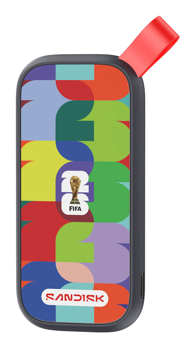 Unidad de Estado Sólido SSD portátil SanDisk Edición para la Copa Mundial de la FIFA 2026 - 1TB USB A y C Gen 3.2