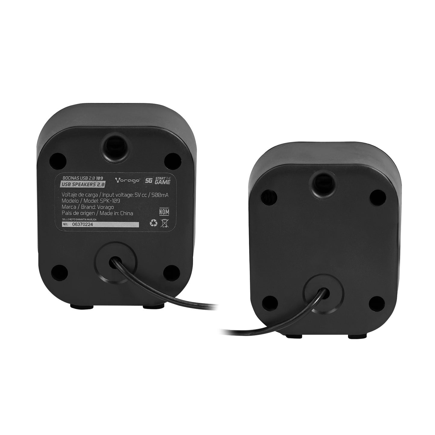 BOCINAS VORAGO START THE GAME SPK-109 RGB / USB PARA COMPUTADORA / 2.2WATTS