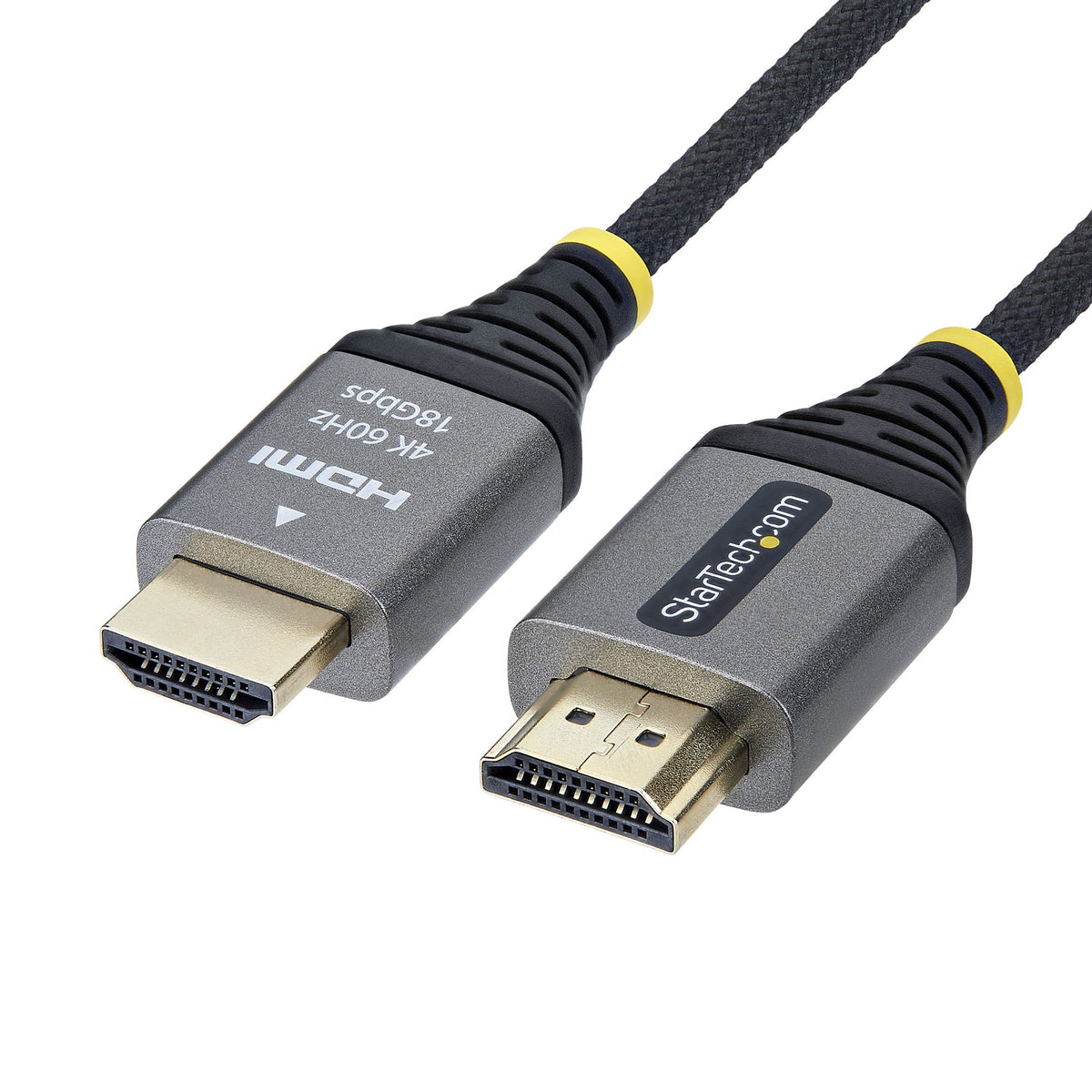 StarTech.com HDMI2-FLEX-4K60-1M cable HDMI HDMI Tipo A (Estándar) Negro, Plata