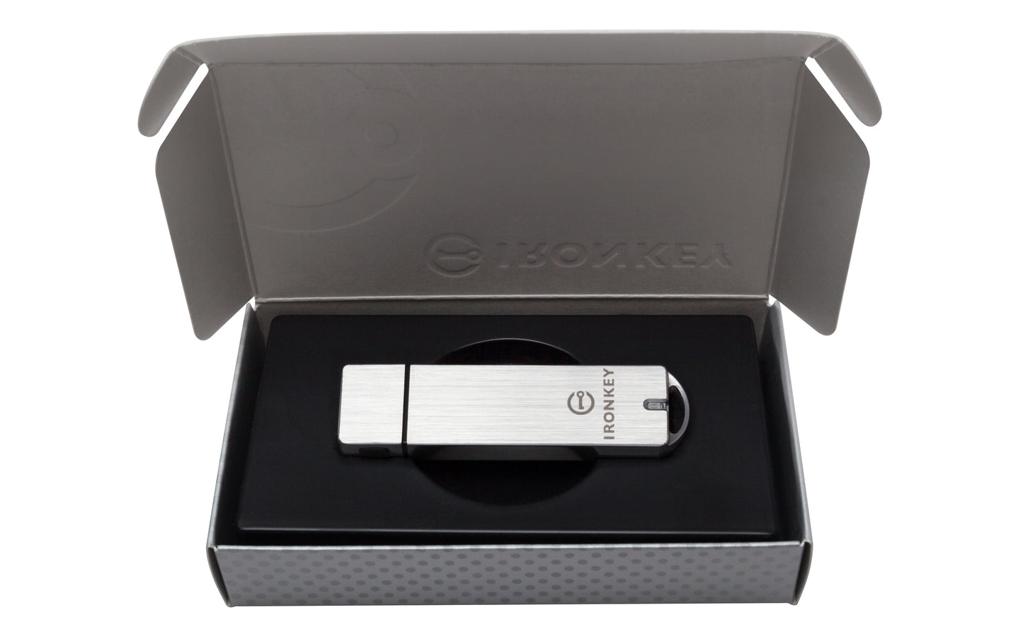 Memoria USB Kingston IronKey S1000 Flash 32GB Encriptado Criptochip Integrado Color Plata