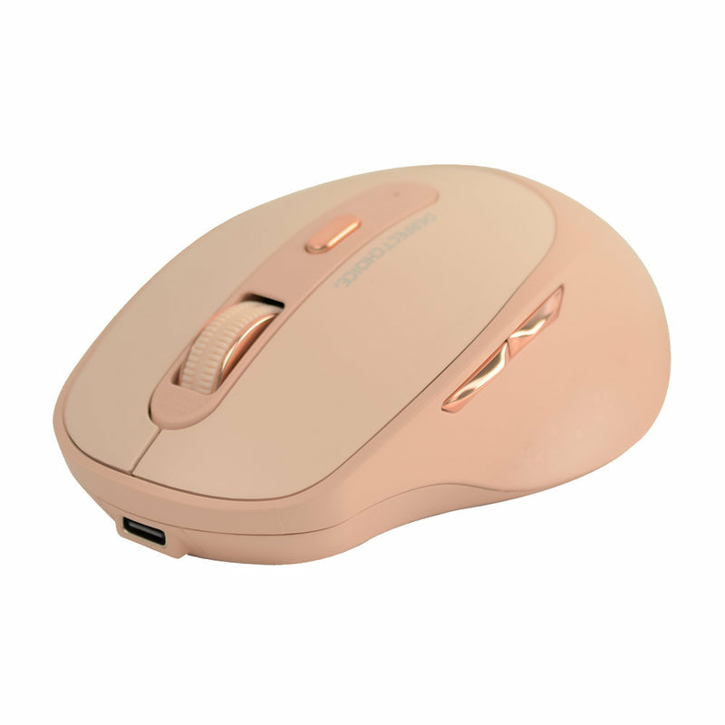 Mouse Perfect Choice Clix Inalámbrico Batería Recargable 6 Botones hasta 1600 DPI Color Caqui