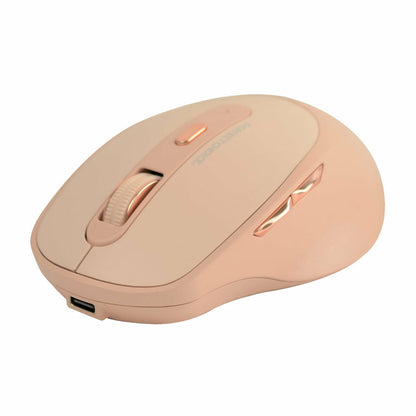 Mouse Perfect Choice Clix Inalámbrico Batería Recargable 6 Botones hasta 1600 DPI Color Caqui