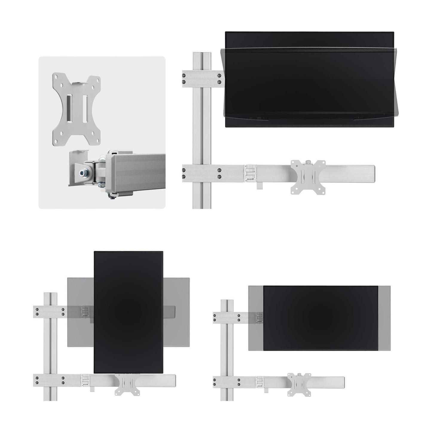 StarTech.com 6-MONITOR-ARM-A soporte para pantalla plana 81.3 cm (32") Escritorio Blanco