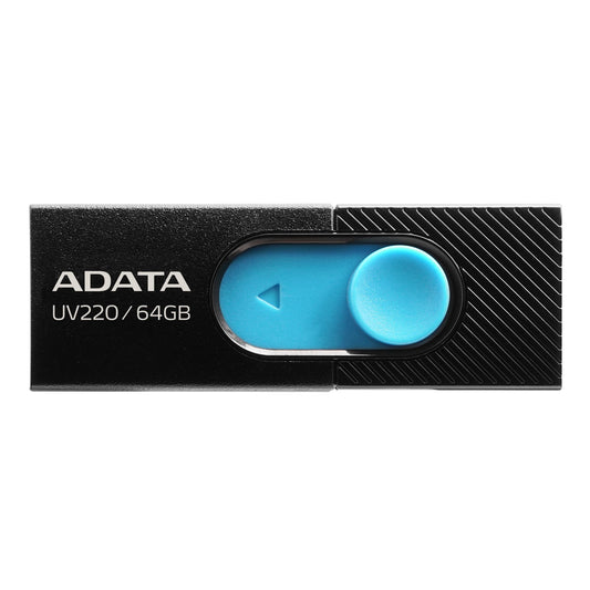 Memoria USB Adata 64 GB UV220 2.0 Color Negro-Azul