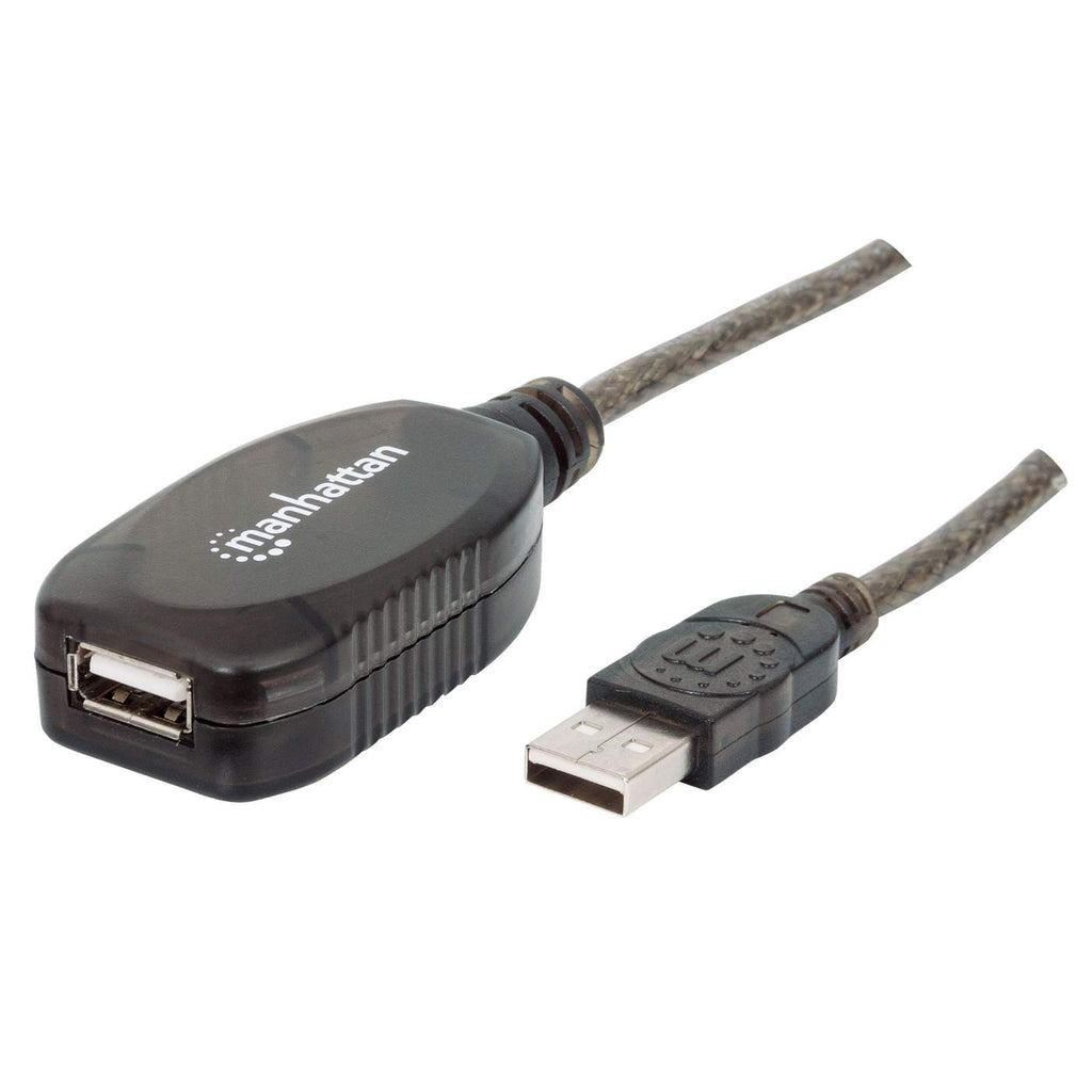 Cable Manhattan USB 2.0 Alta Velocidad Extensión Activa 10m Color Negro