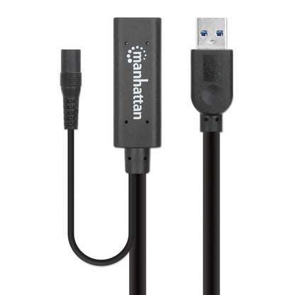 Cable de Extensión Manhattan USB 3.0 Tipo A Macho a Hembra 15m 5Gbps Negro