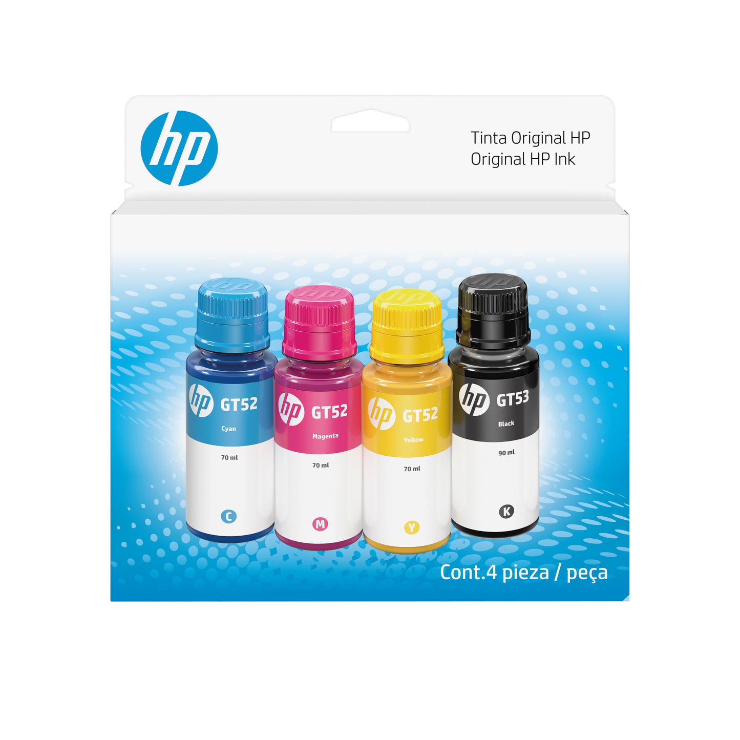 Botella de Tintas HP GT53/GT52 Combo 4-PACK