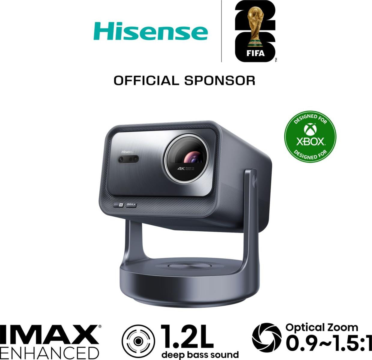 Mini Proyector Hisense 4K Laser C2 Ultra- 65-300 Pure Triple Color Dolby Visión Atmos 3000 ANSI Lúmenes de Brillo