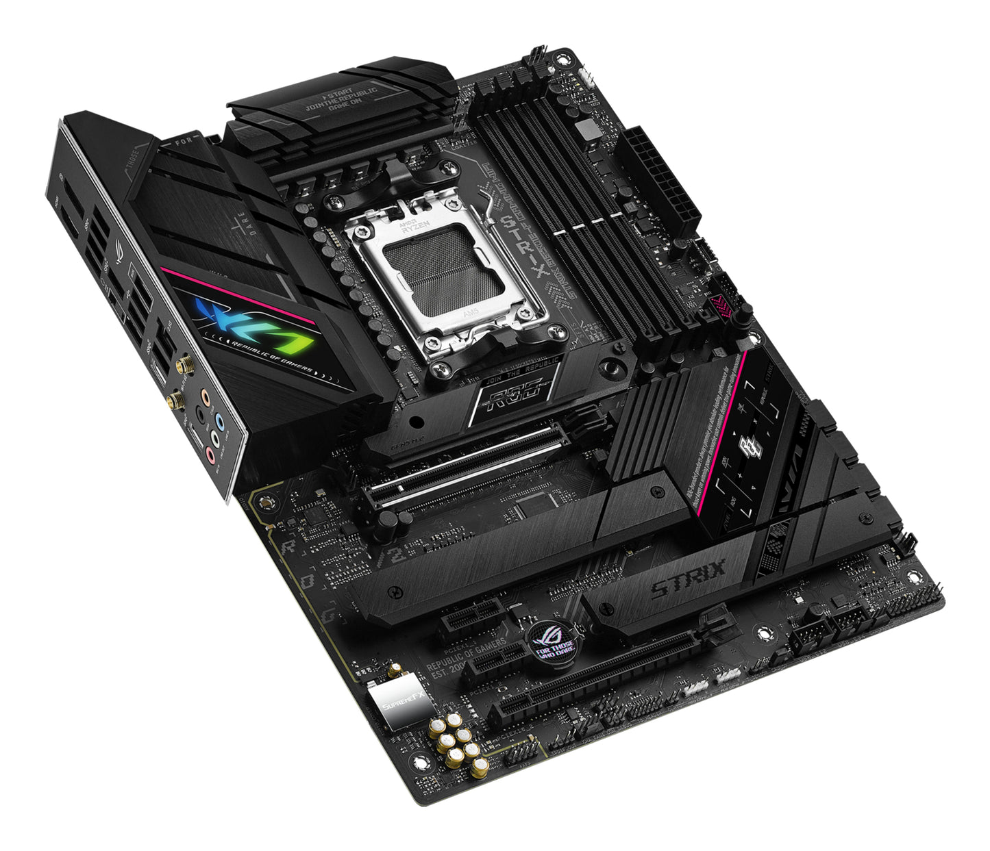 Tarjeta Madre Asus ROG Strix B650E-F Gaming WIFI 4xDDR5 128GB 6400Mhz PCIe 5.0 M.2 1xHDMI 1xDP S AM5 ATX Wi-Fi 6E BT