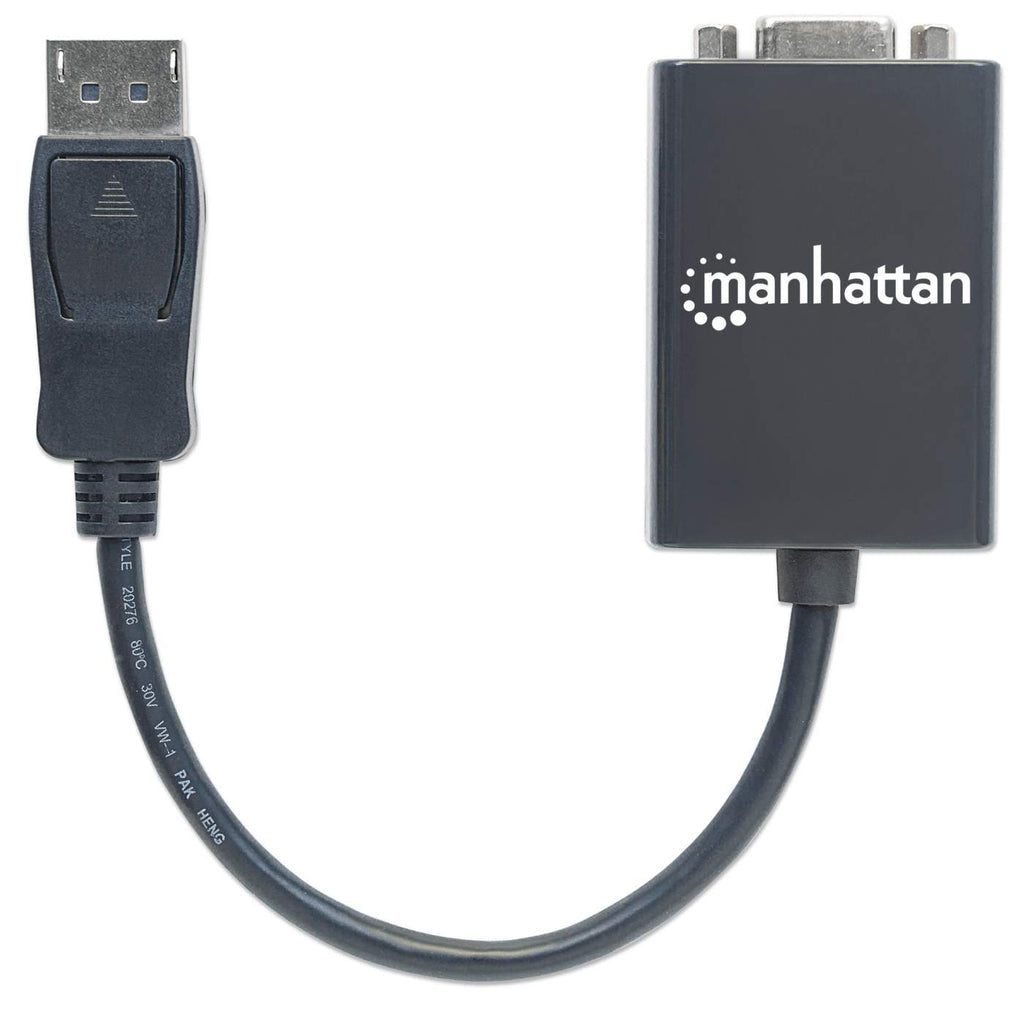 Manhattan 151962 adaptador de cable de vídeo 0.15 m DisplayPort VGA (D-Sub) Negro