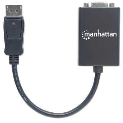 Manhattan 151962 adaptador de cable de vídeo 0.15 m DisplayPort VGA (D-Sub) Negro
