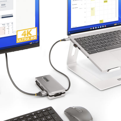 StarTech.com DKT31CVHPD3 base para laptop o replicador de puertos Alámbrico USB 3.2 Gen 2 (3.1 Gen 2) Type-C Gris