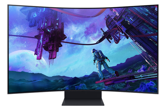 Monitor Samsung 55" Gaming Odyssey Ark 2th Gen 4K 3840x2160 165HZ VA Curvo 1000R 1MS HDR10 Bocinas Gaming HUB SMA