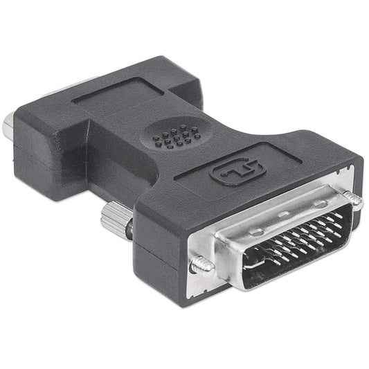 Manhattan 328883 cambiadores de género de cables DVI-I VGA Negro