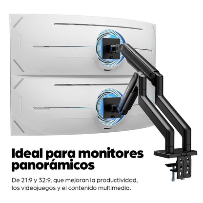 Manhattan 462587 soporte para pantalla plana 114.3 cm (45") Escritorio Negro