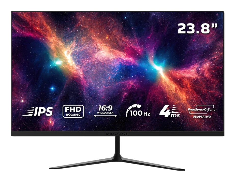 Monitor Balam Rush 23.8" Gaming Plano IPS Nebula MNG24Y FHD 100Hz 4ms 1xHDMI 1.4 + 1xDP 1.2 + 3.5mm  VESA75mm