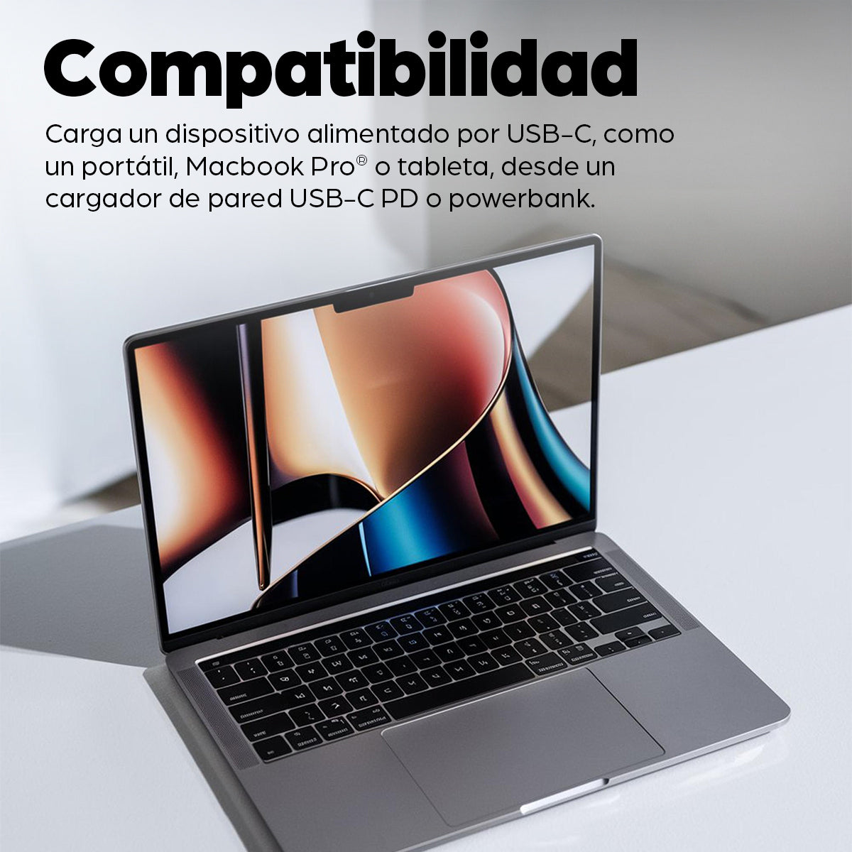 Cable Manhattan USB-C 2.0 Alta Velocidad 50cm Color Negro