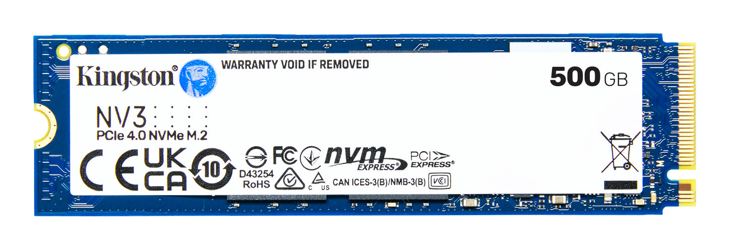 Unidad de Estado Sólido SSD Kingston SNV3S NVMe 500GB PCI Express 4.0 M.2