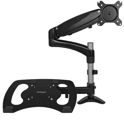 StarTech.com ARMUNONB soporte para pantalla plana 68.6 cm (27") Escritorio Aluminio, Negro