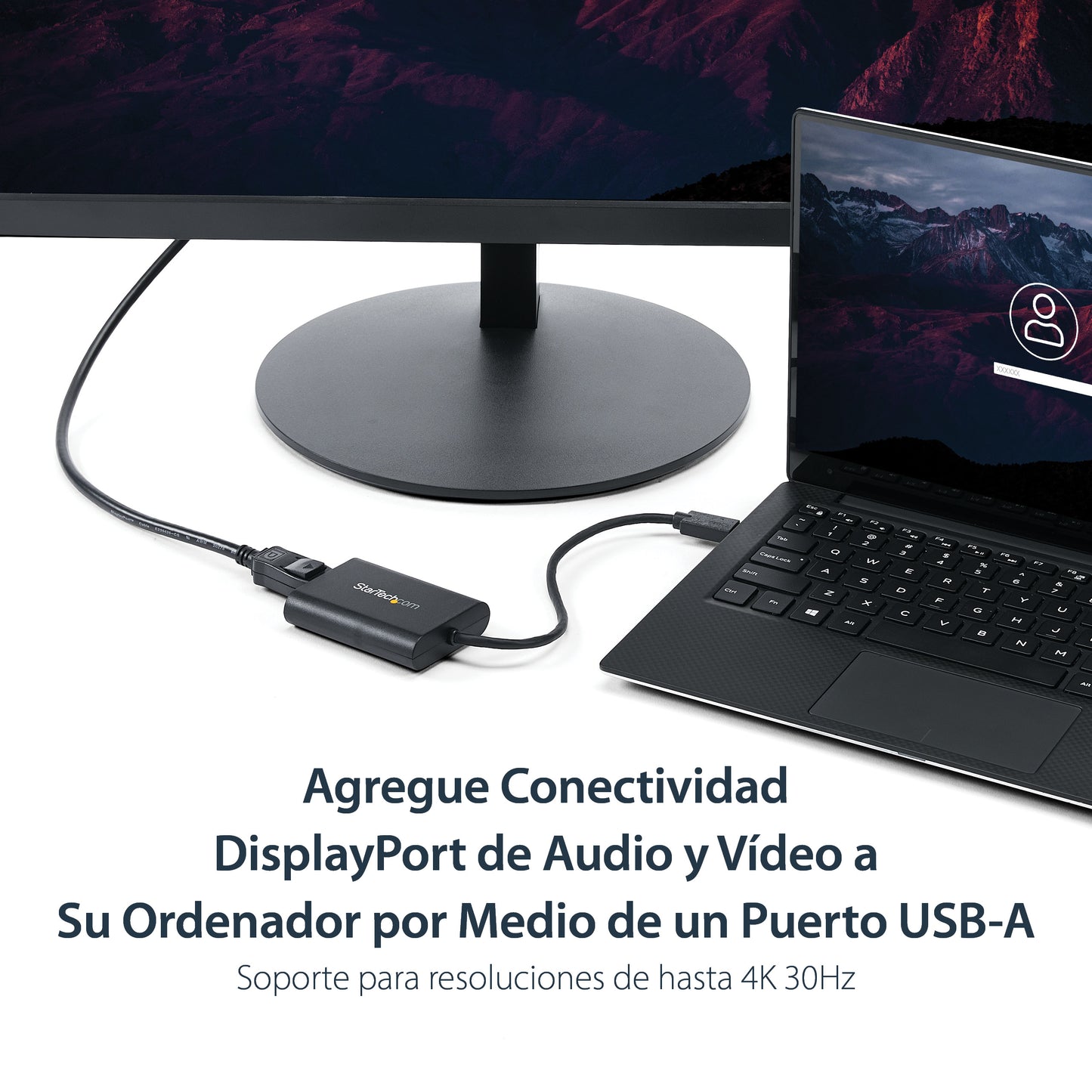 StarTech.com USB32DPES2 adaptador gráfico USB 3840 x 2160 Pixeles Negro