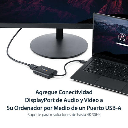 StarTech.com USB32DPES2 adaptador gráfico USB 3840 x 2160 Pixeles Negro