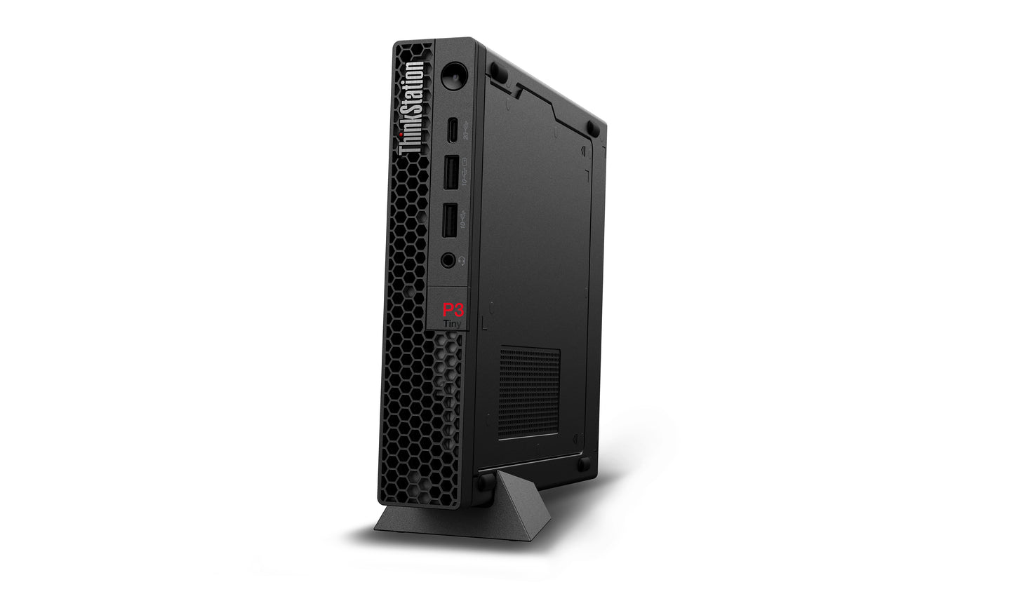 Lenovo ThinkStation P3 Tiny Gen 2 Intel Core Ultra 7 265 16 GB DDR5-SDRAM 512 GB SSD NVIDIA RTX A400 Windows 11 Pro Mini PC Estación de trabajo Negro