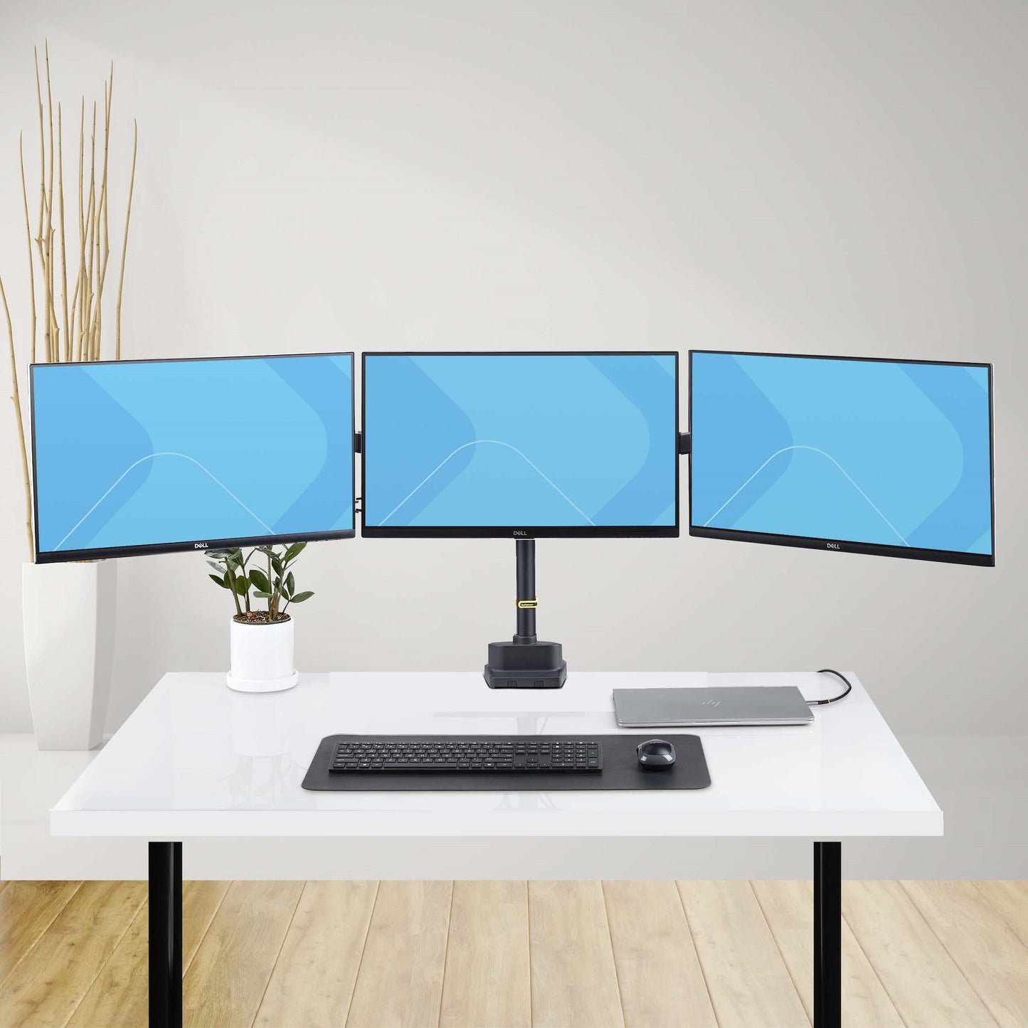 StarTech.com 3MP2AG-MONITOR-ARM soporte para pantalla plana 68.6 cm (27") Escritorio Negro