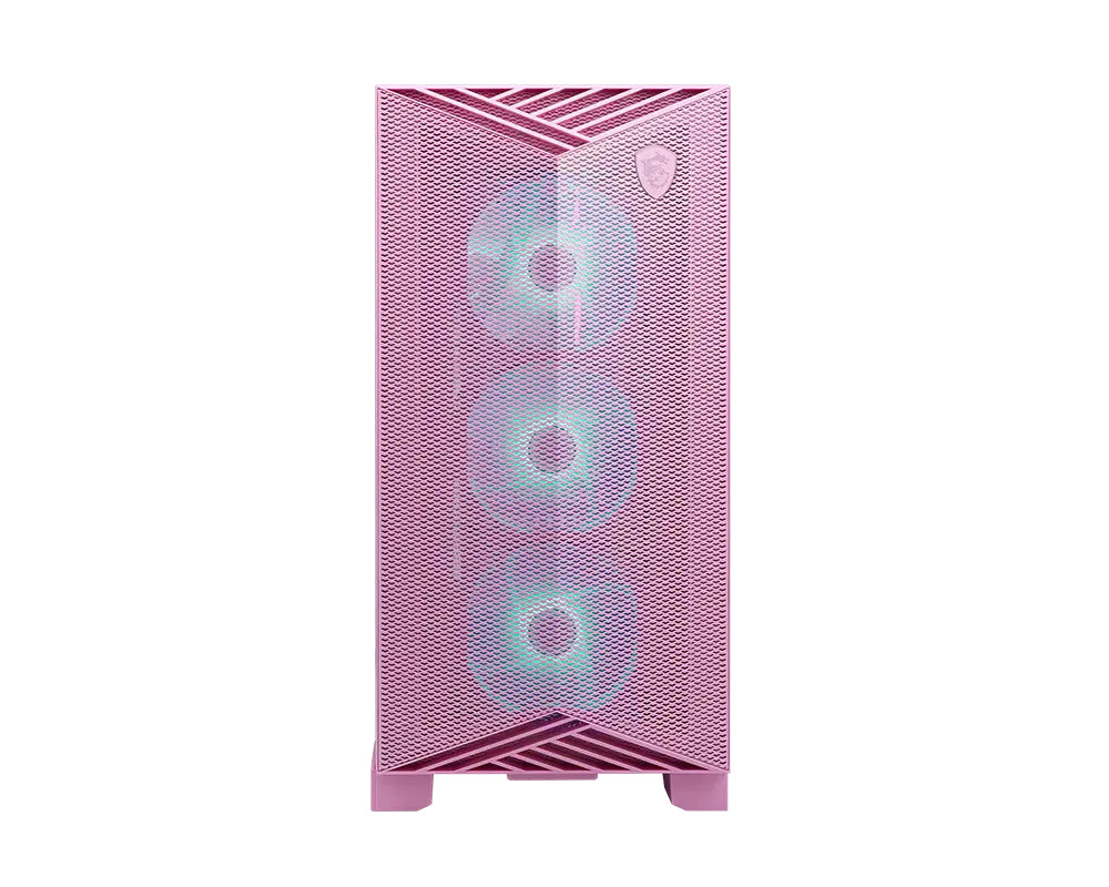 Gabinete MSI MPG GUNGNIR 212R PZ PINK Torre Media ATX 4 Ventiladores RGB Vidrio Templado Rosa