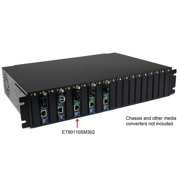 StarTech.com ET90110SM302 convertidor de red 200 Mbit/s 1310 nm Modo único Negro
