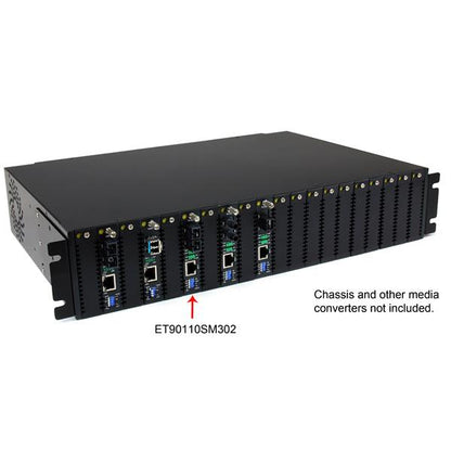 StarTech.com ET90110SM302 convertidor de red 200 Mbit/s 1310 nm Modo único Negro