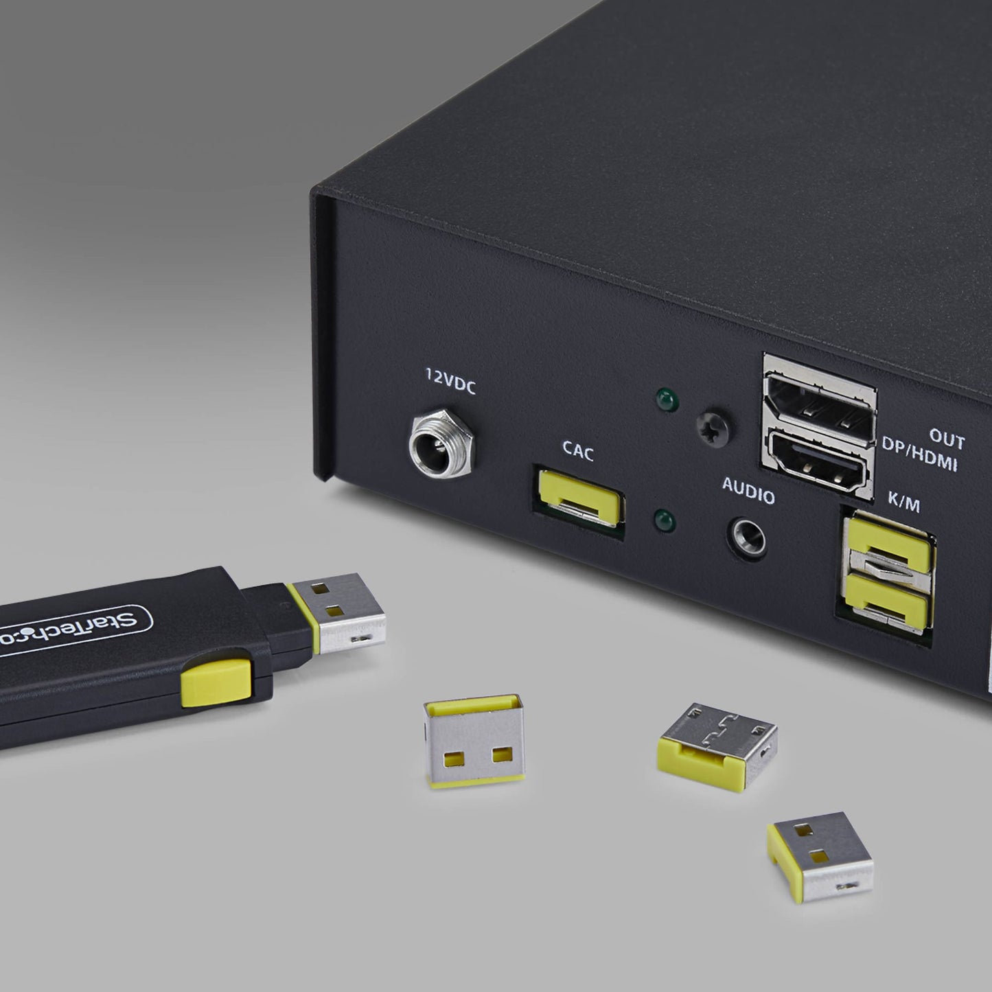 StarTech.com 25P-USB-A-BLOCKER bloqueador de puertos USB tipo A Plata, Verde Plástico 25 pieza(s)