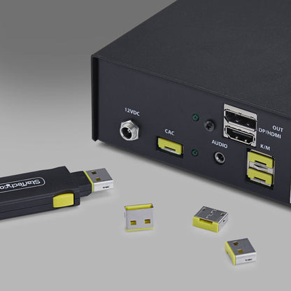 StarTech.com 25P-USB-A-BLOCKER bloqueador de puertos USB tipo A Plata, Verde Plástico 25 pieza(s)