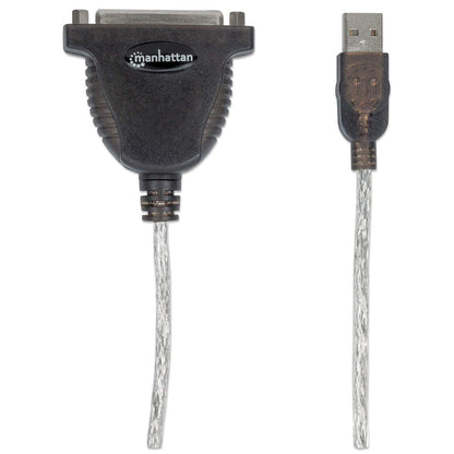 Manhattan 336581 cable paralelo Negro, Plata 1.8 m