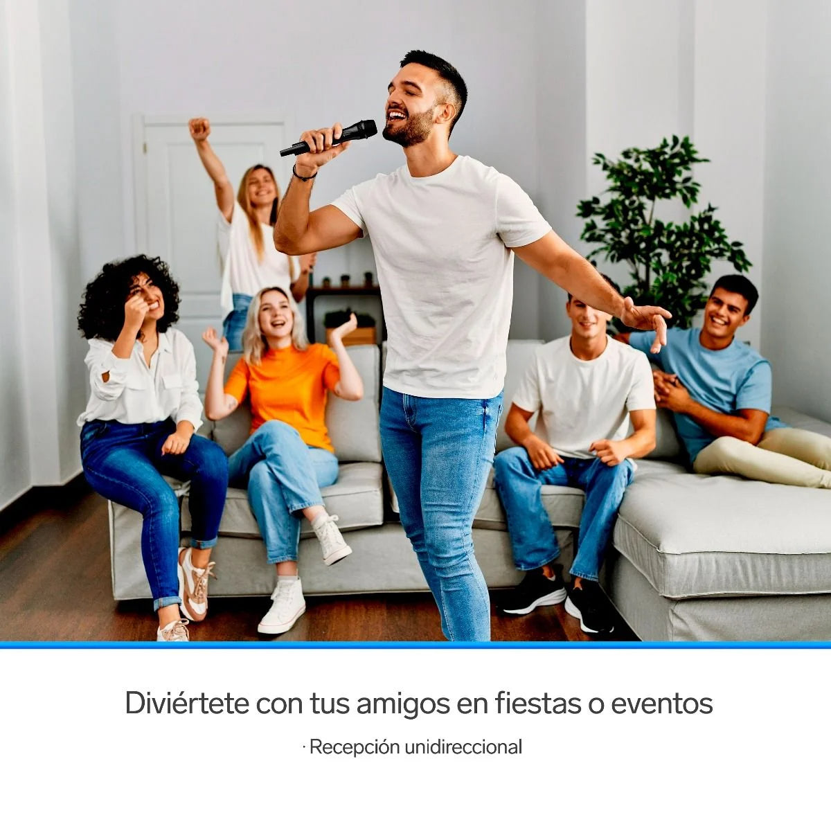 Micrófonos Inalámbricos Steren C/ Receptor Recargable 2 Piezas
