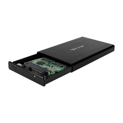 ENCLOSURE VORAGO HDD-202 DD 2.5 SATA USB TIPO C 3.1 NEGRO