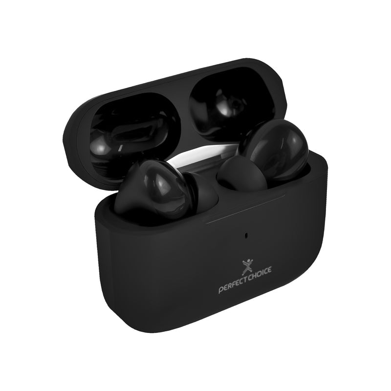 AUDIFONOS PERFECT CHOICE TWS ENC CARGA INALAMBRICA NESH - NEGRO