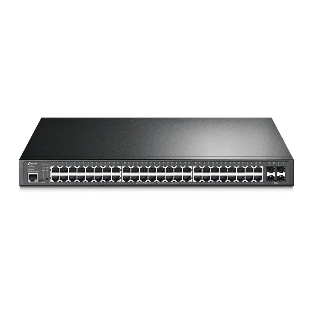TP-Link JetStream TL-SG3452P dispositivo de redes Gestionado L2/L3 Gigabit Ethernet (10/100/1000) Energía sobre Ethernet (PoE) 1U Negro