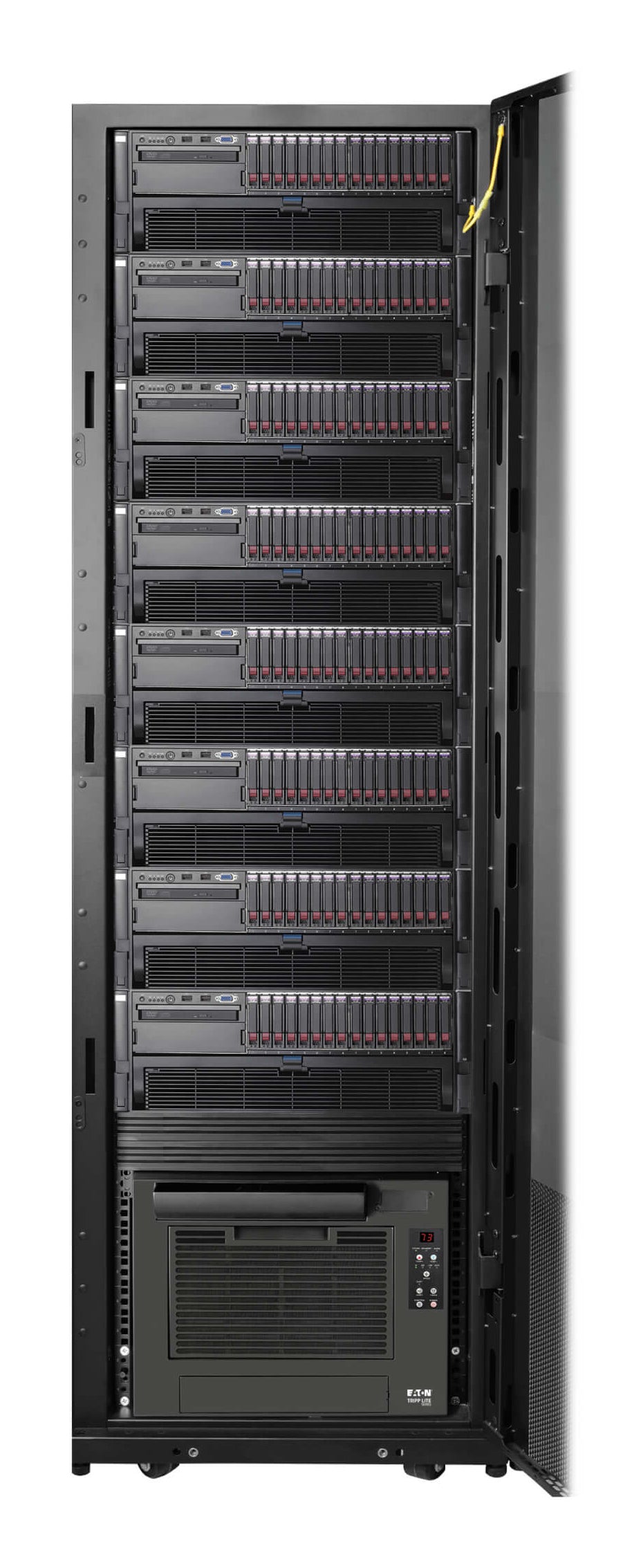 Tripp Lite SRCOOL7KRME equipo de refrigeración para rack 1020 W Negro 8U 93.56 L/s Pantalla incorporada LCD