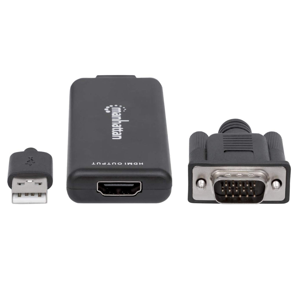 Manhattan 152426 adaptador de cable de vídeo 1 m USB Type-A + VGA (D-Sub) Negro