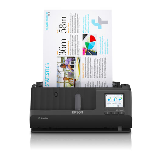 Epson ES-C380W ADF + Escáner de alimentación de hojas 600 x 600 DPI A4 Negro
