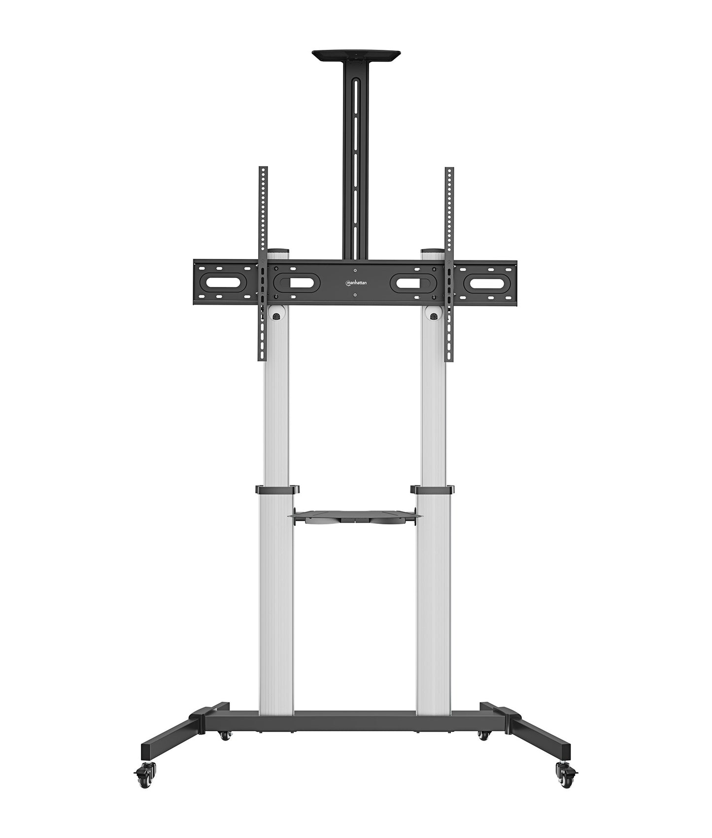 Manhattan 462563 soporte para TV 2.54 m (100") Negro, Plata