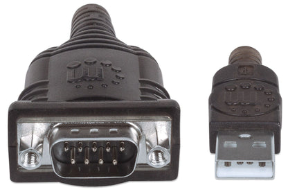 Convertidor USB Manhattan a Serial DB9 0.4m Chip FTDI FT232