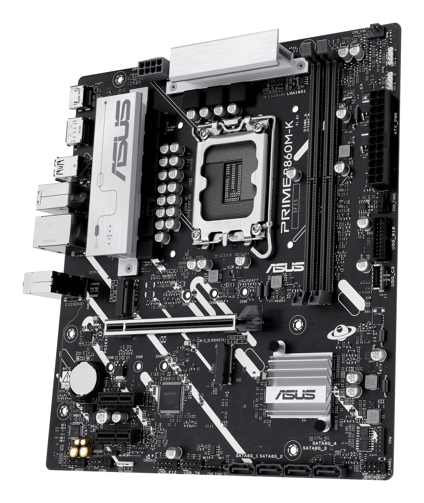 Tarjeta Madre Asus Prime B860M-K DDR5 S 1851 mATX 128GB DDR5 PCIe 5.0 1xPCIe 4.0 M.2 Aura Sync