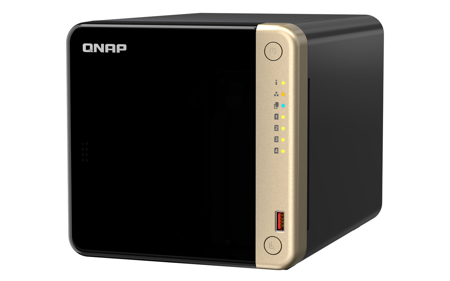 QNAP TS-464 NAS Tower Intel® Celeron® N5095 8 GB 0 TB QNAP QTS Negro, Bronce