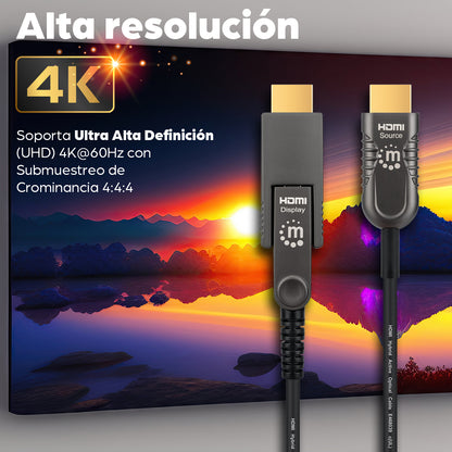 Manhattan 355698 cable HDMI 50 m HDMI Tipo A (Estándar) HDMI Tipo D (Micro) Negro