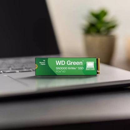Unidad de Estado Solido Western Digital Interno de 500GB Green SN3000 PCIe Gen4x4 NVMe - Lectura y Es