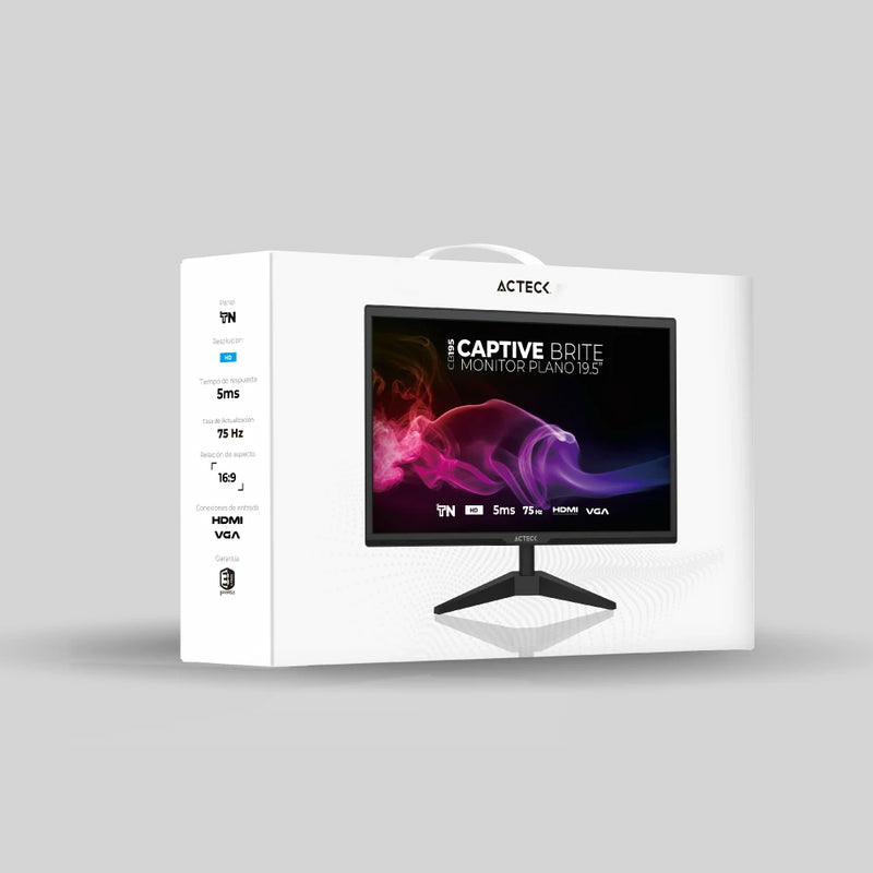 Acteck AC-939409 monitor de computadora 49.5 cm (19.5") 1440 x 900 Pixeles HD Negro