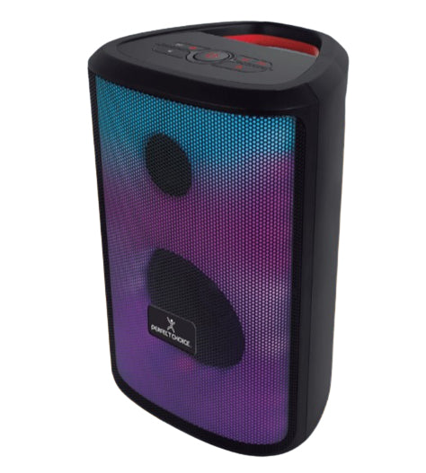 Bocina Perfect Choice Rampage Profesional Portable RGB 30W Color Negro